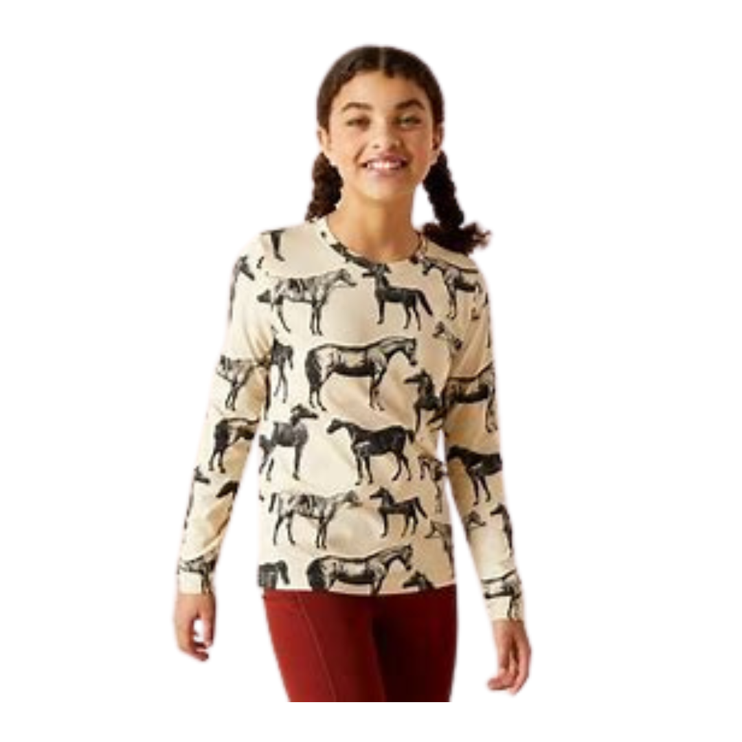 Ariat Youth Sepia Equine Long Sleeve Shirt