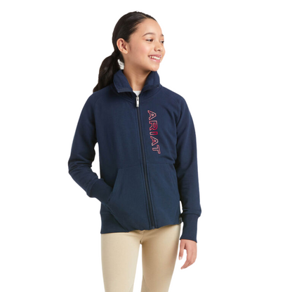 Ariat Youth Team Logo Full Zip Sweat Shirt