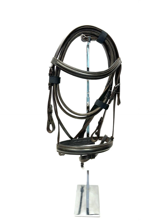 #0116 Cob Standard bridle with flash Havana Brown