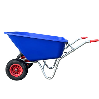 200L Twin Wheel Heavy Duty Wheelbarrow