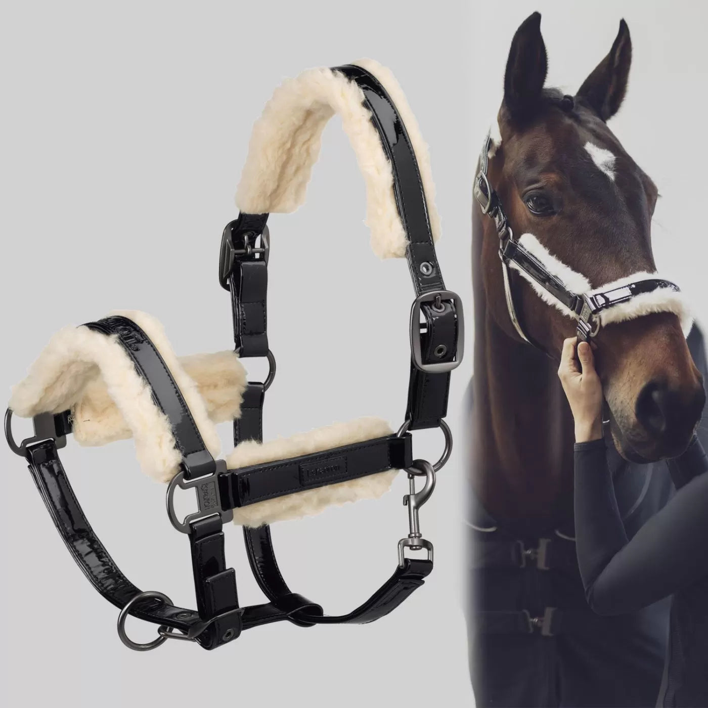 Eskadron Cavezza  Varnish Evo-Wool Reflex Headcollar